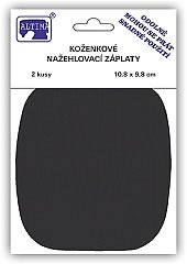 Koženkové nažehľovacie záplaty - čierna